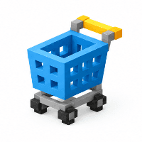 Blue shopping cart